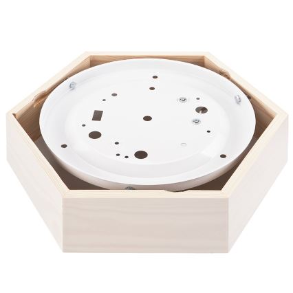 Mennyezeti lámpa HEX 1xE27/60W/230V á. 32 cm fenyő fehér