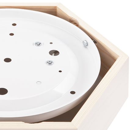 Mennyezeti lámpa HEX 1xE27/60W/230V á. 32 cm fenyő fehér