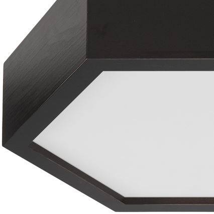 Mennyezeti lámpa HEX 1xE27/60W/230V á. 32 cm fenyő fekete
