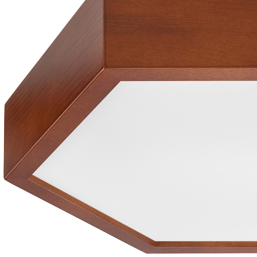 Mennyezeti lámpa HEX 2xE27/60W/230V á. 43 cm fenyő barna