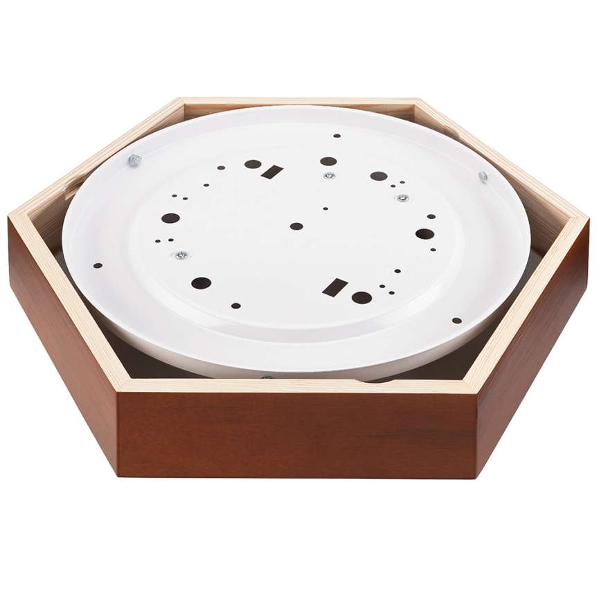 Mennyezeti lámpa HEX 2xE27/60W/230V á. 43 cm fenyő barna