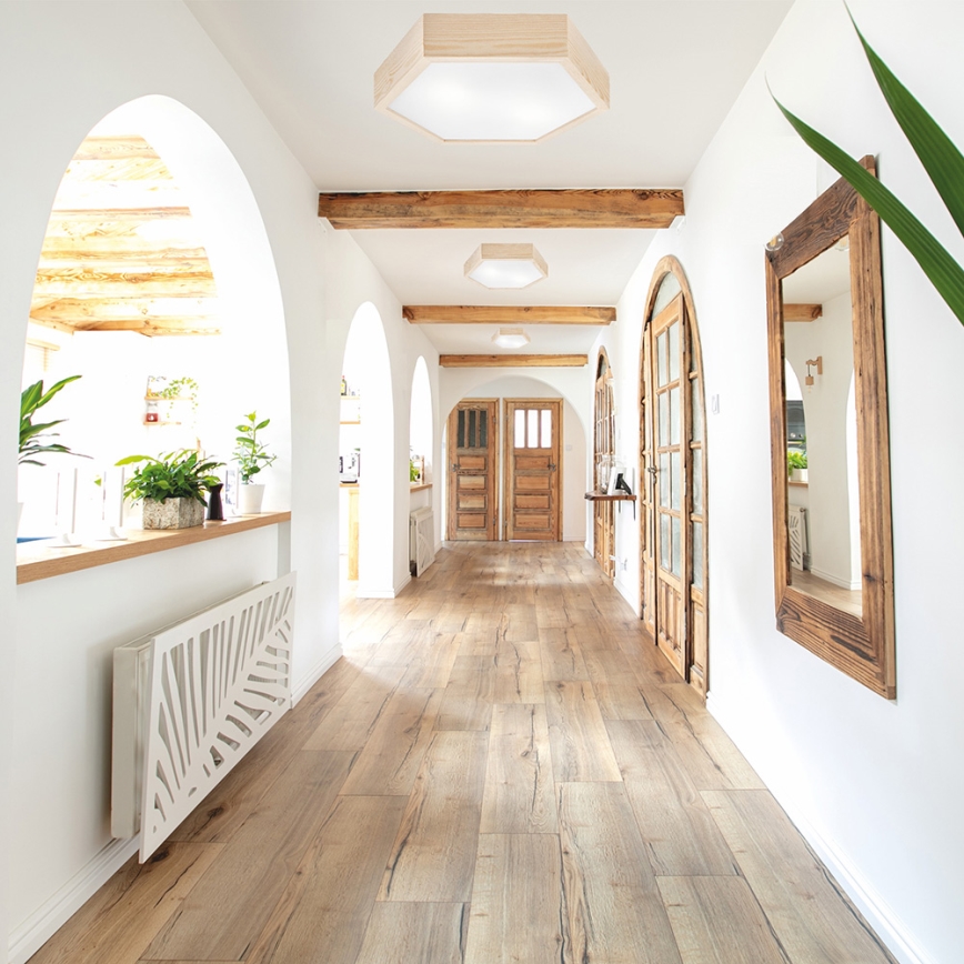 Mennyezeti lámpa HEX NATURAL 2xE27/60W/230V á. 43 cm fenyő