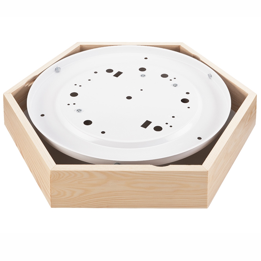 Mennyezeti lámpa HEX NATURAL 2xE27/60W/230V á. 43 cm fenyő