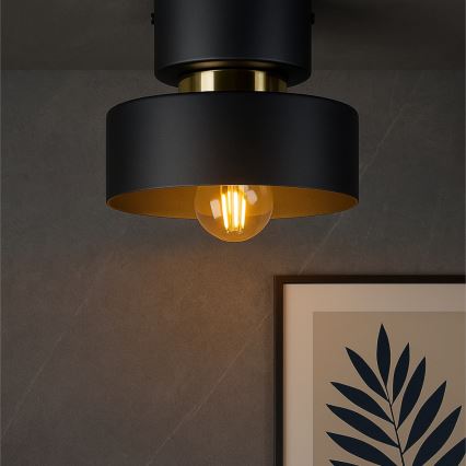 Mennyezeti lámpa IGNIA 1xE27/60W/230V fekete/arany