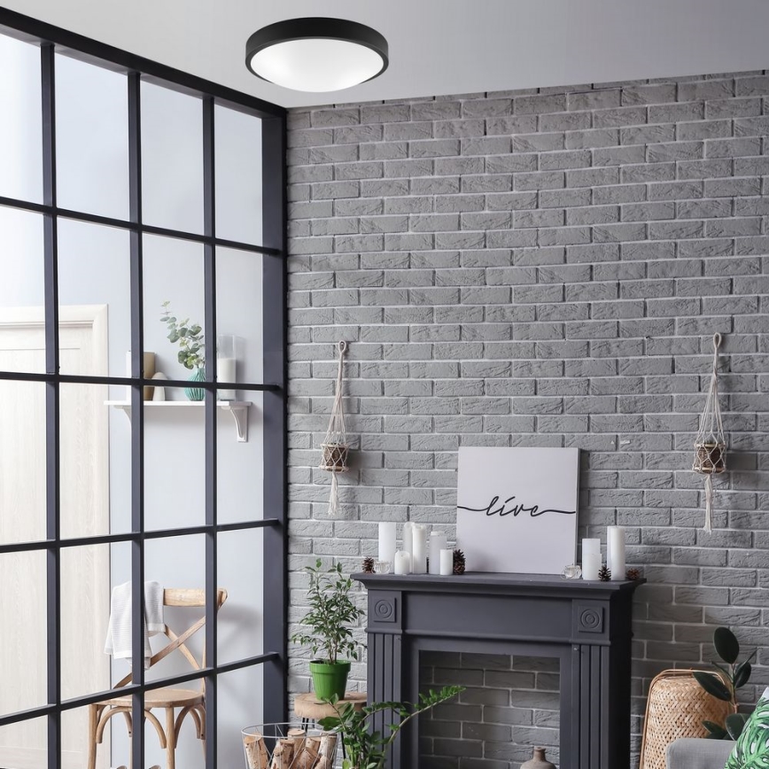 Mennyezeti lámpa JONAS 2xE27/60W/230V á. 36 cm fekete