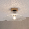 Mennyezeti lámpa JULL WOOD 1xE27/15W/230V tölgy/átlátszó átm. 34 cm
