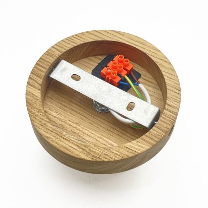 Mennyezeti lámpa JULL WOOD 1xE27/15W/230V tölgy/átlátszó átm. 34 cm