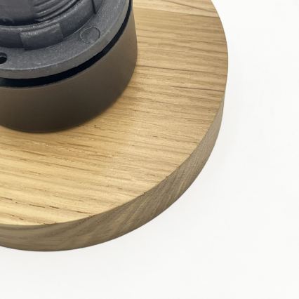 Mennyezeti lámpa JULL WOOD 1xE27/15W/230V tölgy/átlátszó átm. 34 cm