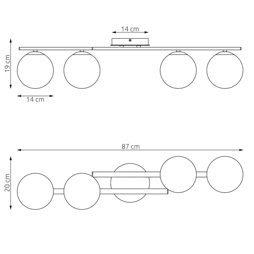 Mennyezeti lámpa KAIRO 4xE14/10W/230V bézs