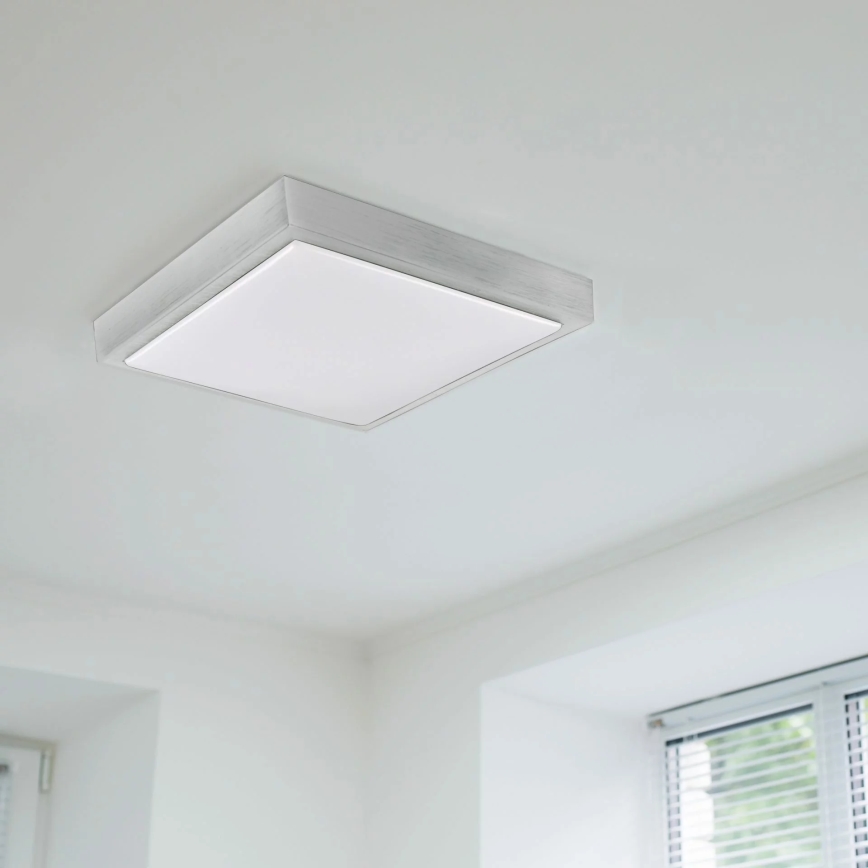 Mennyezeti lámpa KAZIMIERZ 2xE27/20W/230V 29,5x29,5 cm ezüst