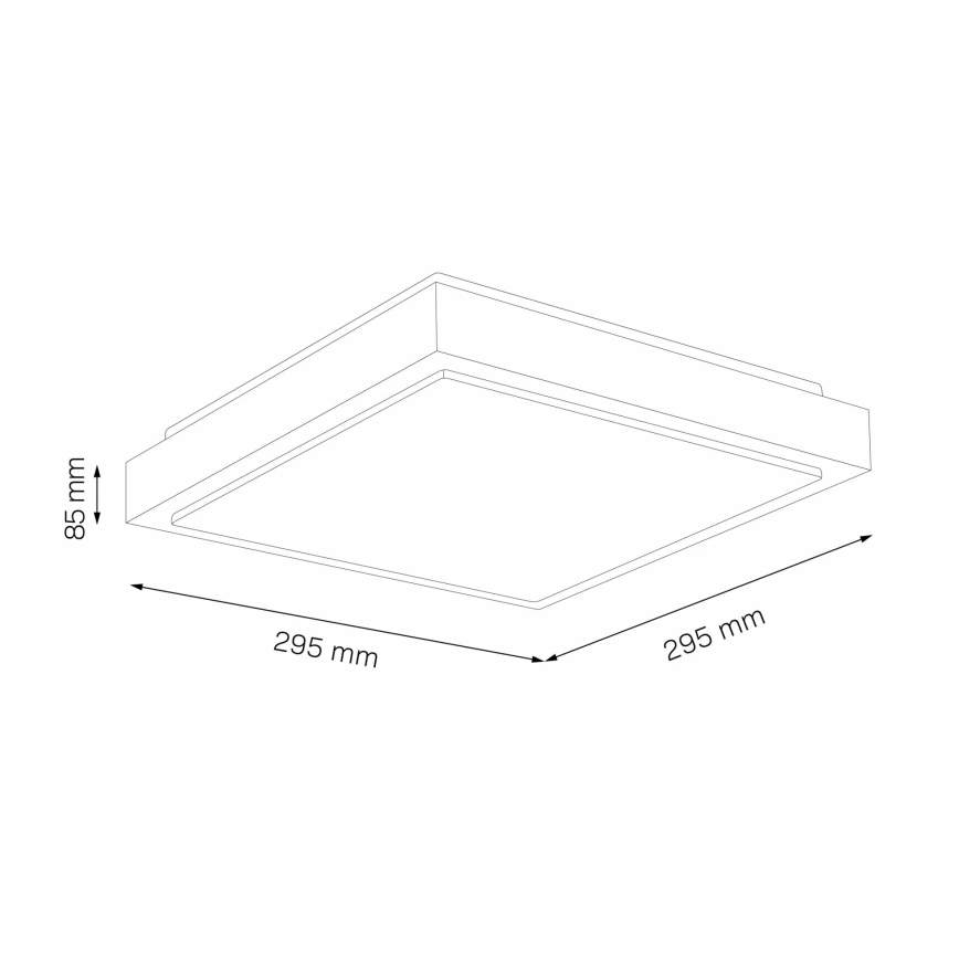 Mennyezeti lámpa KAZIMIERZ 2xE27/20W/230V 29,5x29,5 cm ezüst