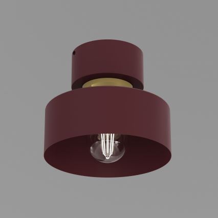 Mennyezeti lámpa MARTI 1xE27/15W/230V átm. 20,5 cm bordó/arany