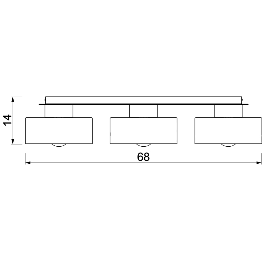 Mennyezeti lámpa MARTI 3xE27/15W/230V fehér/fényezett króm