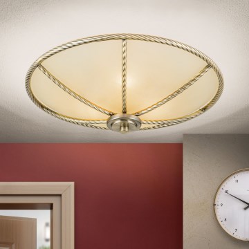 Mennyezeti lámpa MAURO 3xE27/60W/230V átm. 42 cm bronz