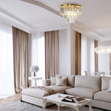 Mennyezeti lámpa MILANO 6xE14/40W/230V arany