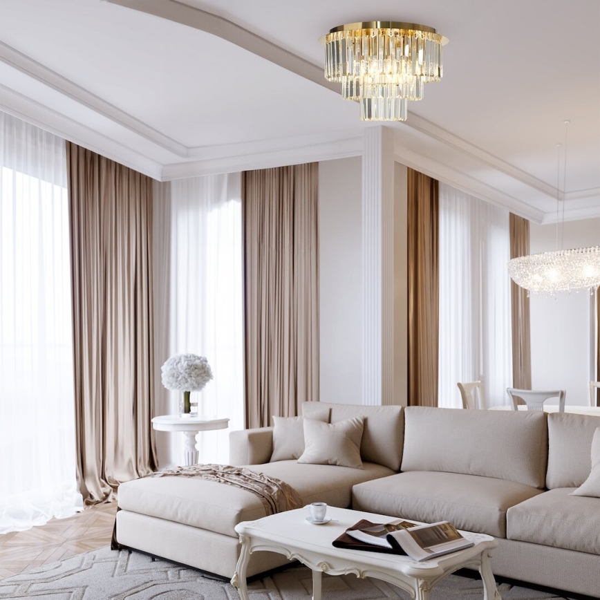 Mennyezeti lámpa MILANO 6xE14/40W/230V arany