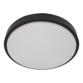 Mennyezeti lámpa mozgásérzékelővel WILTON 2xE27/60W/230V Ø 33 cm fekete