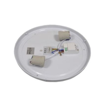 Mennyezeti lámpa mozgásérzékelővel WILTON 2xE27/60W/230V Ø 33 cm fekete