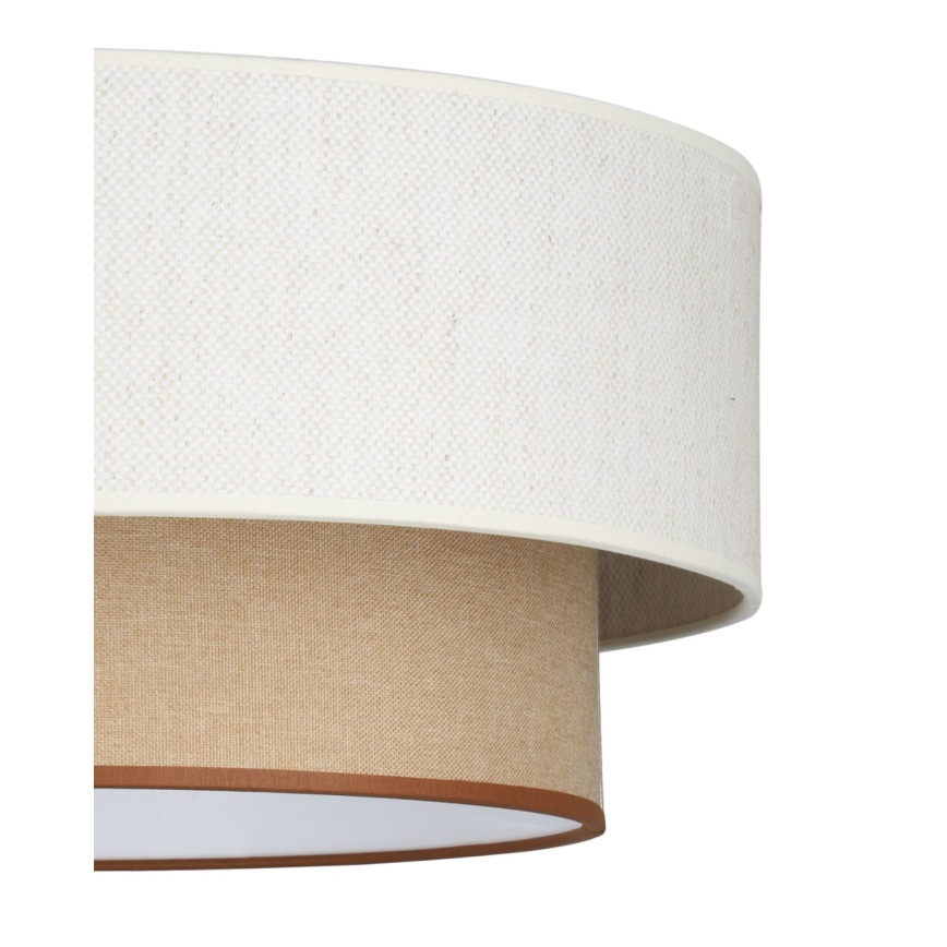 Mennyezeti lámpa NATIA 1xE27/60W/230V átm. 45 cm fehér/barna