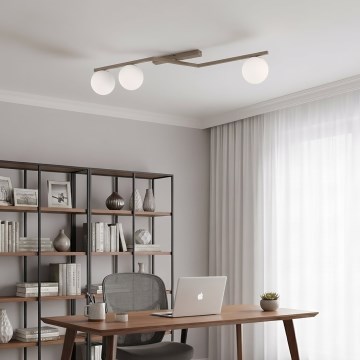 Mennyezeti lámpa NATON 3xE14/10W/230V bézs/fehér