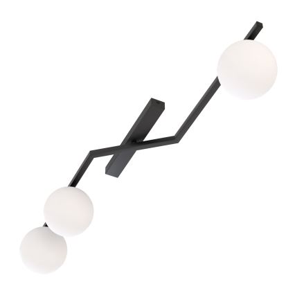Mennyezeti lámpa NATON 3xE14/10W/230V, fekete/fehér