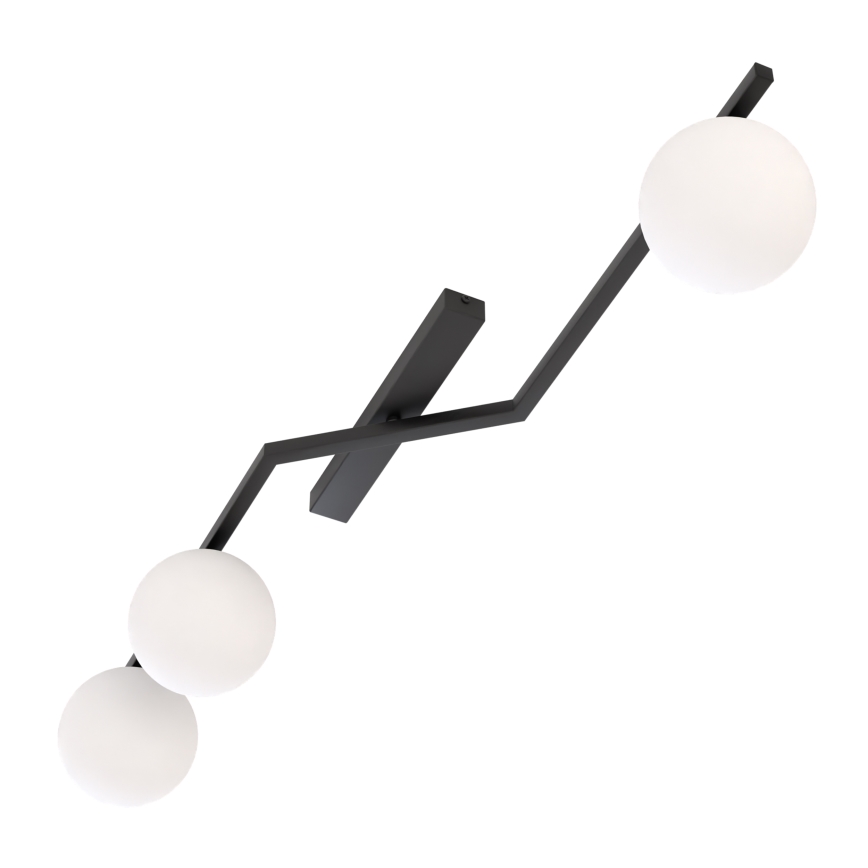 Mennyezeti lámpa NATON 3xE14/10W/230V, fekete/fehér