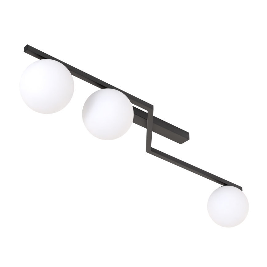 Mennyezeti lámpa NATON 3xE14/10W/230V, fekete/fehér