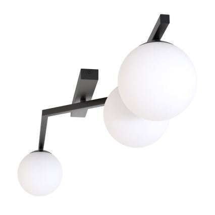 Mennyezeti lámpa NATON 3xE14/10W/230V, fekete/fehér