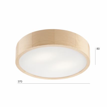 Mennyezeti lámpa NATURAL 2xE27/60W/230V, átmérő 37,5 cm, fenyő