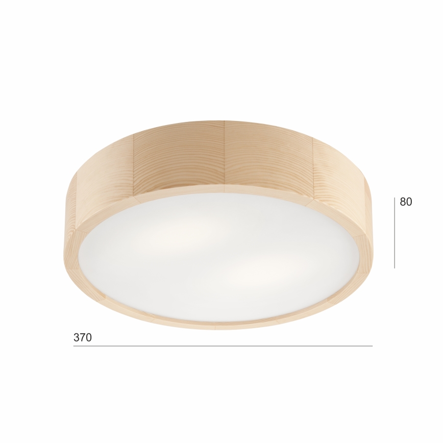 Mennyezeti lámpa NATURAL 2xE27/60W/230V, átmérő 37,5 cm, fenyő