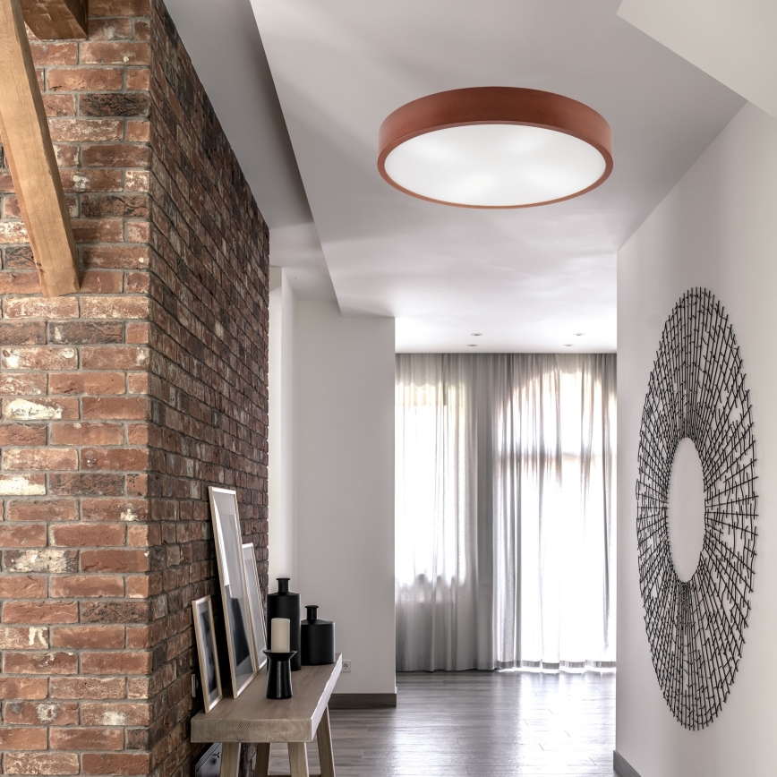 Mennyezeti lámpa NATURAL 4xE27/60W/230V ø 57,5 cm fenyő/barna