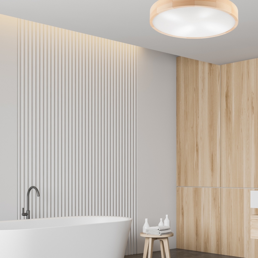 Mennyezeti lámpa NATURAL 4xE27/60W/230V ø 57,5 cm fenyő