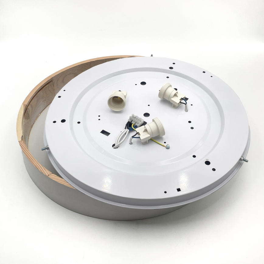 Mennyezeti lámpa NATURAL 5xE27/15W/230V átm. 47,5 cm fenyő/fehér