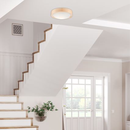 Mennyezeti lámpa NATURAL SLIM 1xE27/60W/230V ø 27 cm fenyő