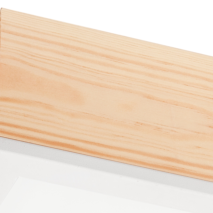 Mennyezeti lámpa NATURAL SQUARE 2xE27/15W/230V 31x31 cm fenyő/fehér