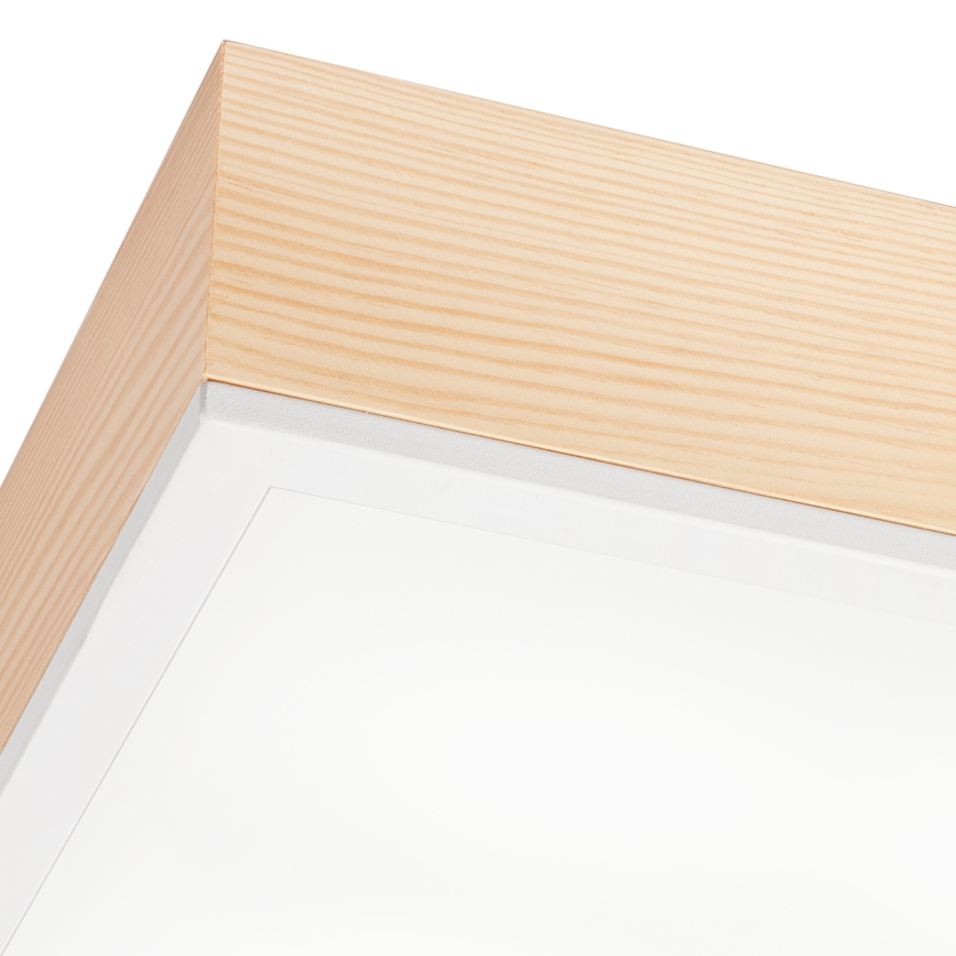 Mennyezeti lámpa NATURAL SQUARE 4xE27/15W/230V 39x39 cm fenyő/fehér