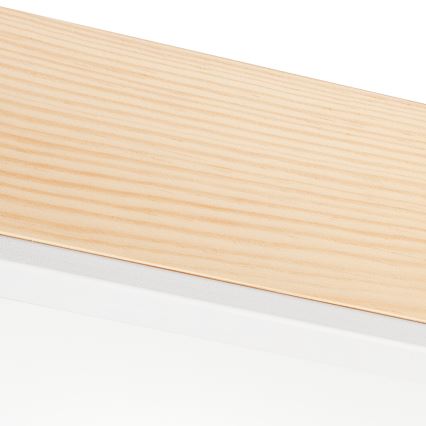 Mennyezeti lámpa NATURAL SQUARE 4xE27/15W/230V 39x39 cm fenyő/fehér