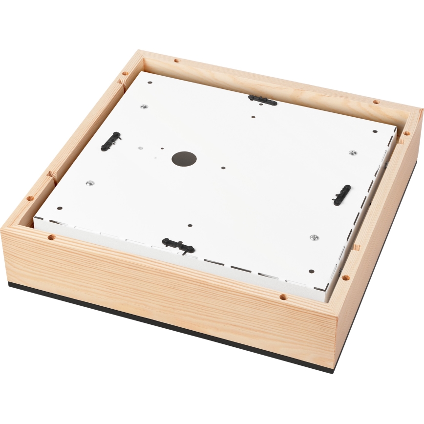 Mennyezeti lámpa NATURAL SQUARE 4xE27/15W/230V 39x39 cm fenyő/fekete