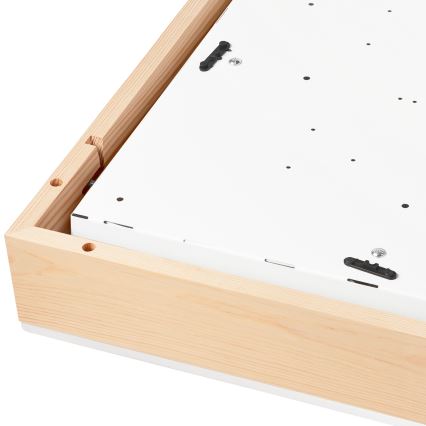 Mennyezeti lámpa NATURAL SQUARE 4xE27/15W/230V 48x48 cm fenyő/fehér