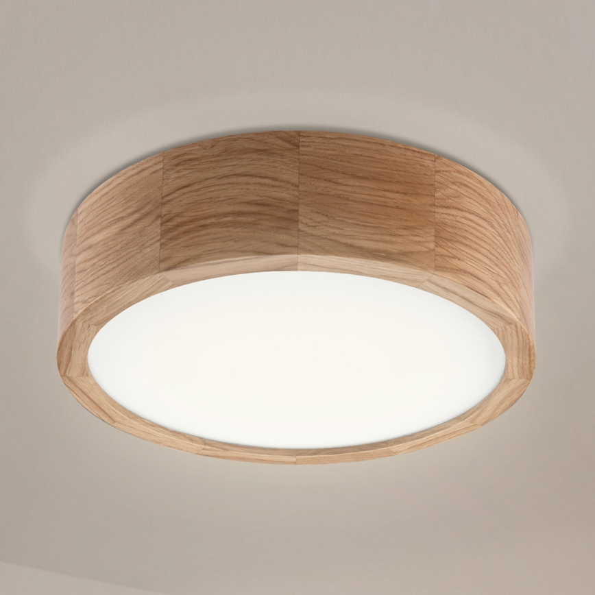 Mennyezeti lámpa OAK 1xE27/60W/230V, tölgy, átm. 27,5 cm