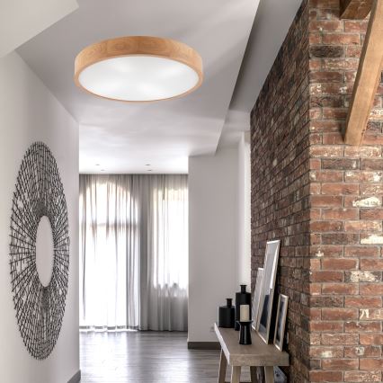 Mennyezeti lámpa OAK 4xE27/60W/230V ø 57,5 cm tölgy