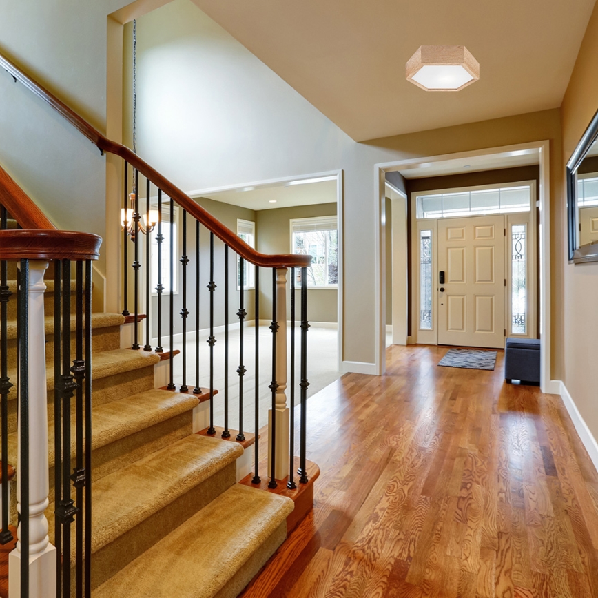 Mennyezeti lámpa OAK HEX 1xE27/60W/230V á. 32 cm tölgy