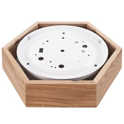 Mennyezeti lámpa OAK HEX 1xE27/60W/230V á. 32 cm tölgy