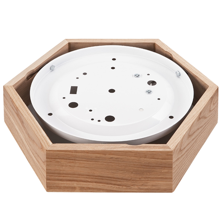 Mennyezeti lámpa OAK HEX 1xE27/60W/230V á. 32 cm tölgy