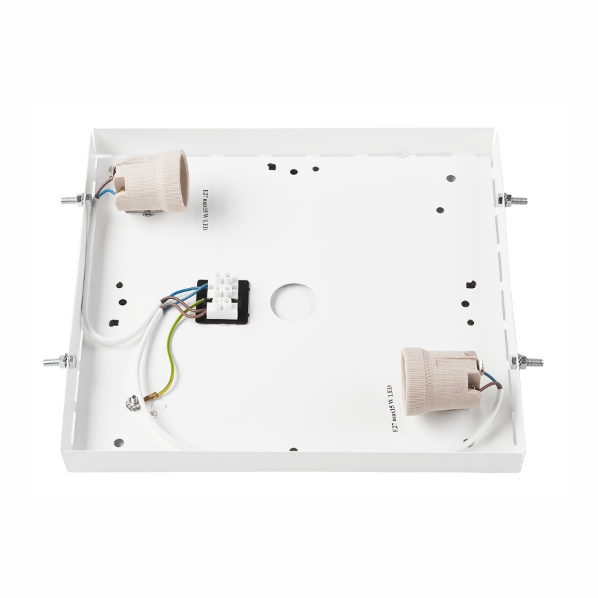 Mennyezeti lámpa OAK SQUARE 2xE27/15W/230V 31x31 cm tölgy/fehér
