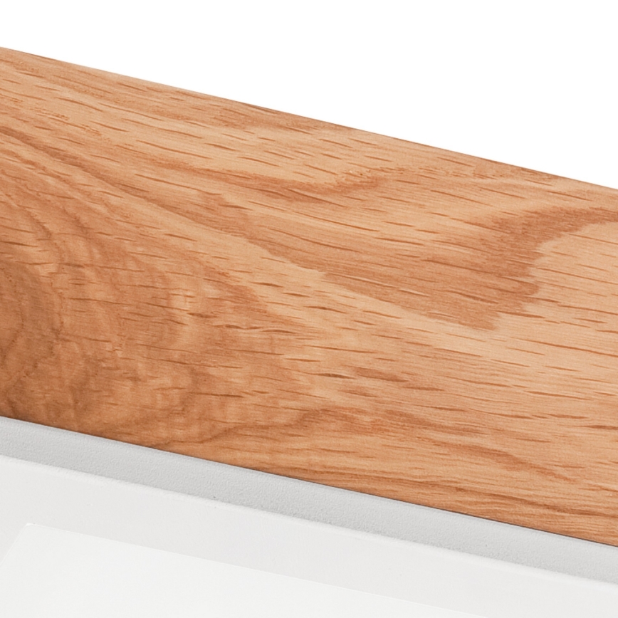 Mennyezeti lámpa OAK SQUARE 2xE27/15W/230V 31x31 cm tölgy/fehér