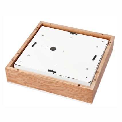 Mennyezeti lámpa OAK SQUARE 4xE27/15W/230V 39x39 cm tölgy/fehér