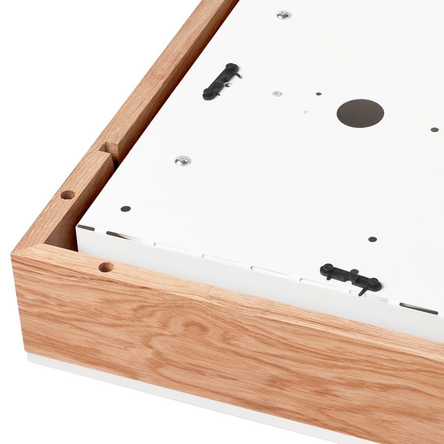 Mennyezeti lámpa OAK SQUARE 4xE27/15W/230V 39x39 cm tölgy/fehér