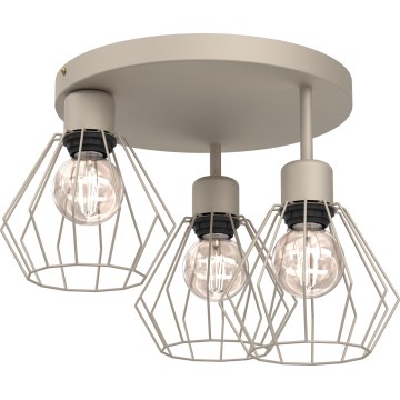Mennyezeti lámpa PARKLA 3xE27/15W/230V bézs