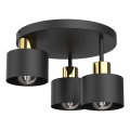 Mennyezeti lámpa PARKLA 3xE27/15W/230V fekete/arany
